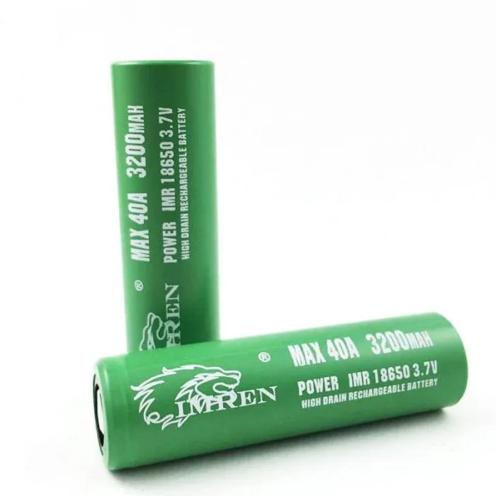 Imren 3200mAh 18650 Green 40A Battery