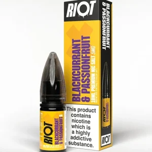 Blackcurrant Passionfruit Nic Salt E-Liquid - Riot X