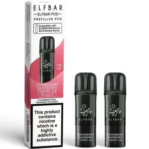 Strawberry Raspberry Cherry Ice Elf Bar 600 Pods (x2)