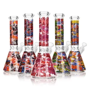 10" Street Art Wild Water Glass Bongs