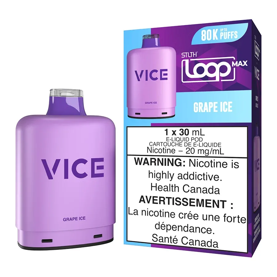 STLTH Loop Max x Vice E-Liquid Pod Pack - Grape Ice 30ml