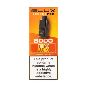 Triple Mango Legend 8000 Prefilled Pod + Refill by Elux
