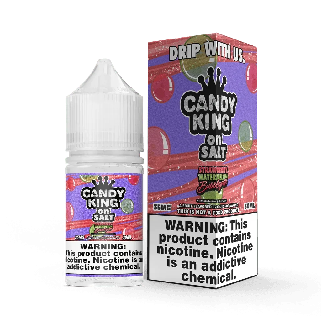 Strawberry Watermelon Bubblegum SALT - Candy King On SALT - 30mL