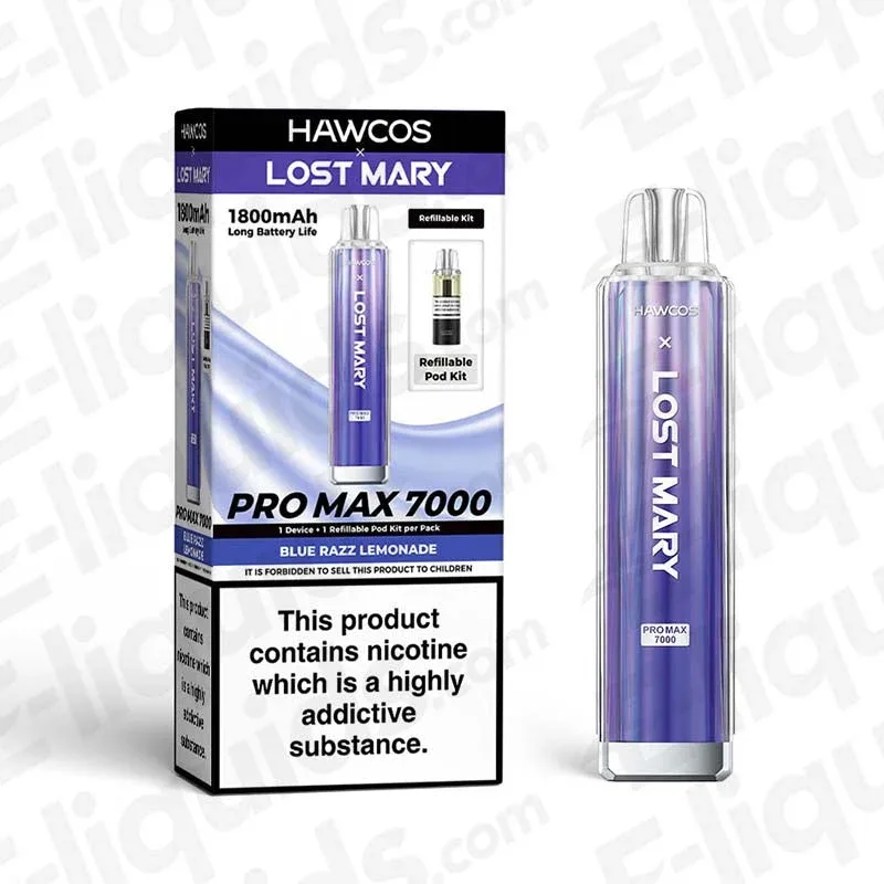 HAWCOS x Lost Mary Pro Max 7000 Blueberry Sour Raspberry Prefilled Pod Kit