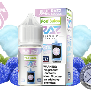 Blue Razz Cotton Clouds Pod Juice x RAZ Salt 30ml