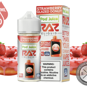 Strawberry Glazed Donut | Pod Juice x RAZ E-Liquid 100ml
