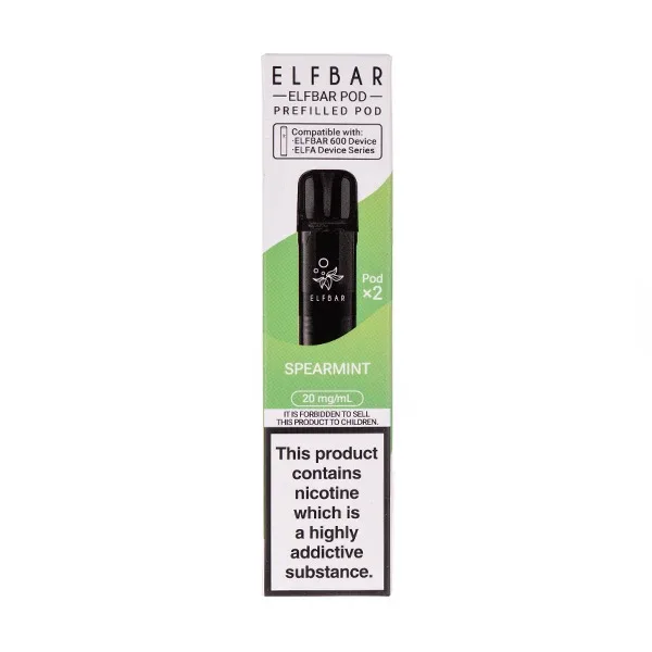 Spearmint Elf Bar 600 Prefilled Pods