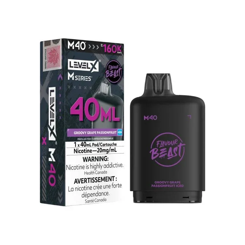 Level X M40 Series - Groovy Grape Passionfruit Ice 160K Pods