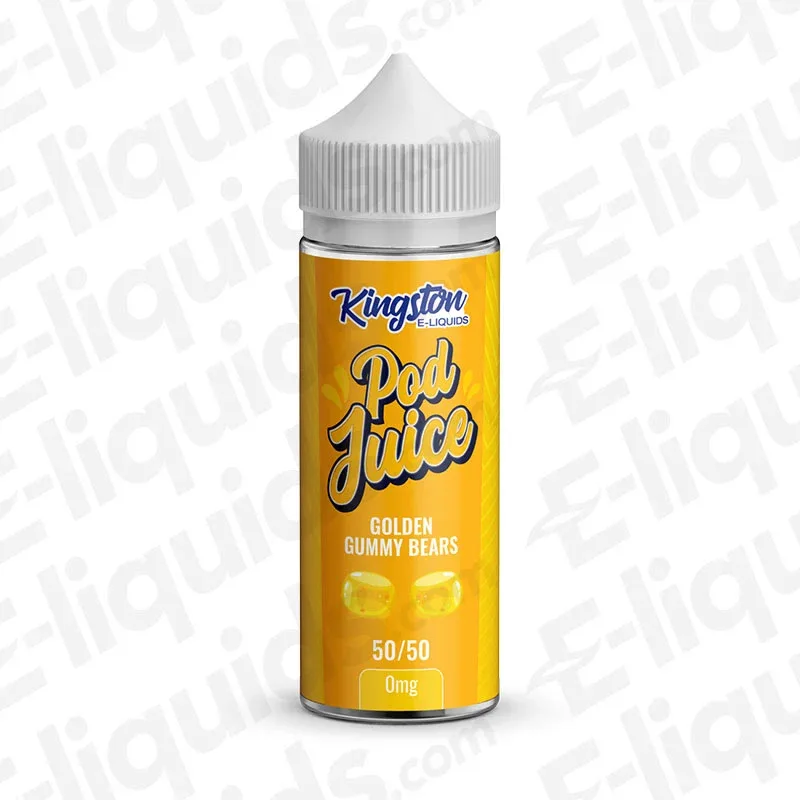 Kingston Golden Gummy Bear Pod Juice 50/50 100ml Shortfill Vape Juice
