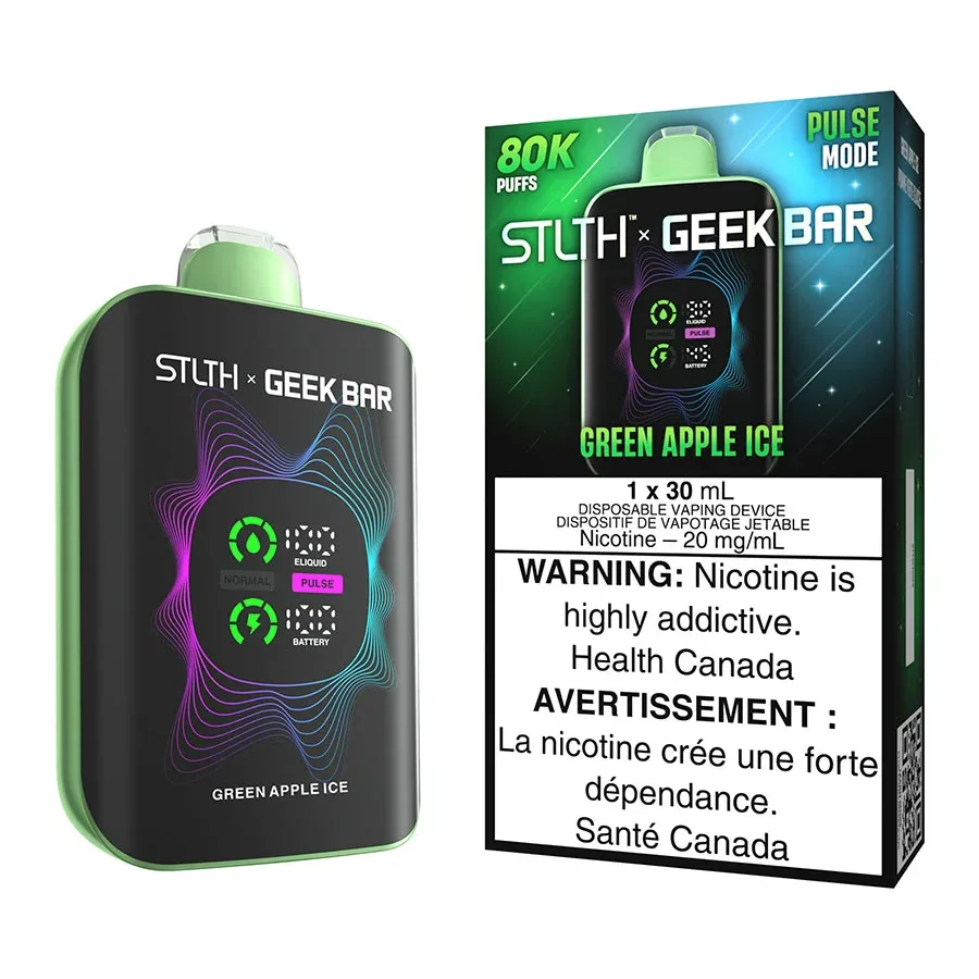 STLTH X Geek Bar Disposable Vape Device - Green Apple Ice