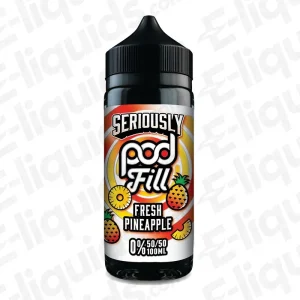 Doozy Vape Co Fresh Pineapple Seriously Podfill 100ml Shortfill Vape Juice