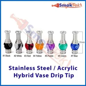 Stainless/Acrylic Hybrid Ming Vase 510 Drip Tip