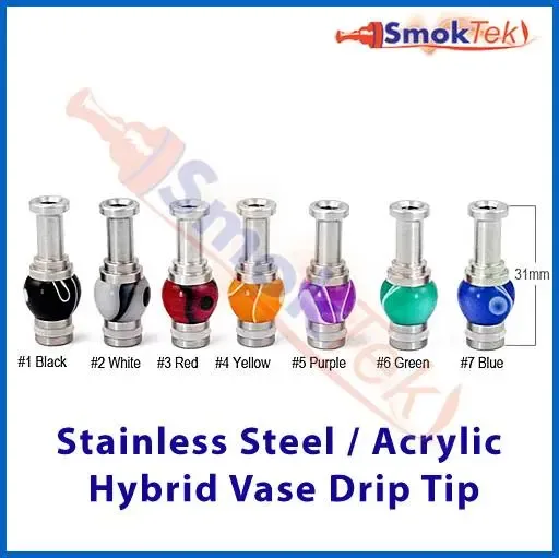 Stainless/Acrylic Hybrid Ming Vase 510 Drip Tip