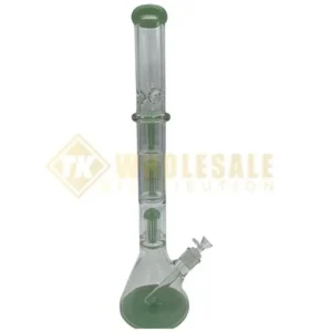 21" Tall Triple Stacked Percolator Glass Breaker Water Pipe