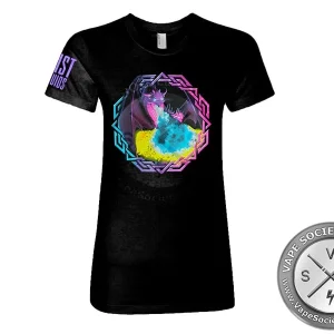 TWIST Pink Dragon Female Black Tshirt
