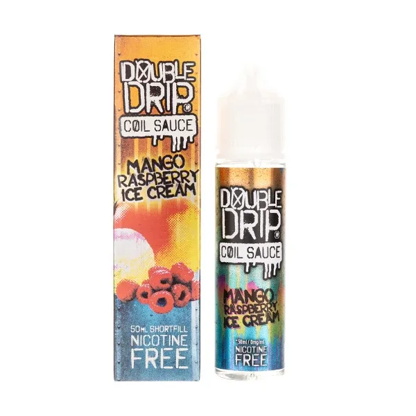 Mango Raspberry Ice Cream 50ml Shortfill E-Liquid by Double Drip