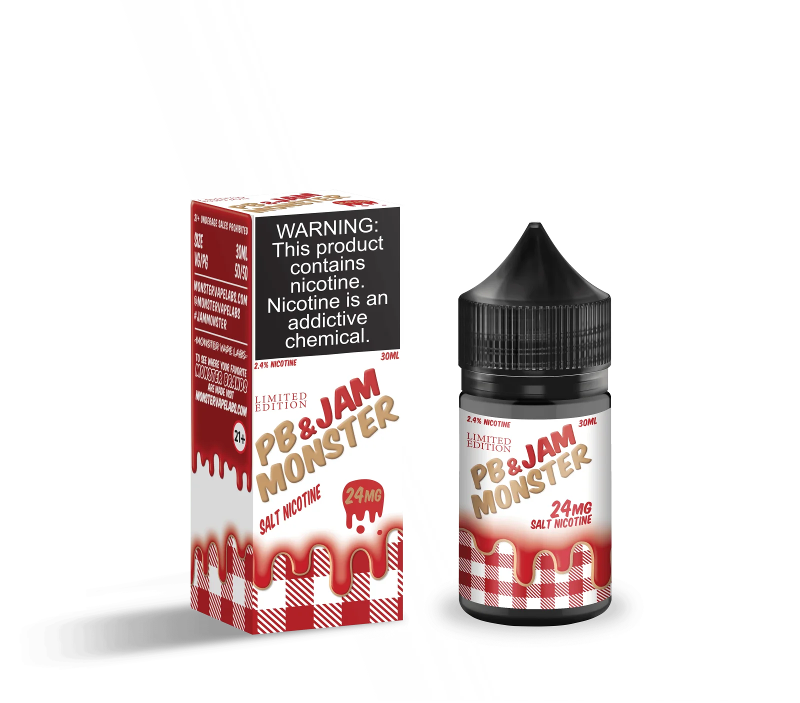 PB And Strawberry SALT - Jam Monster - 30mL