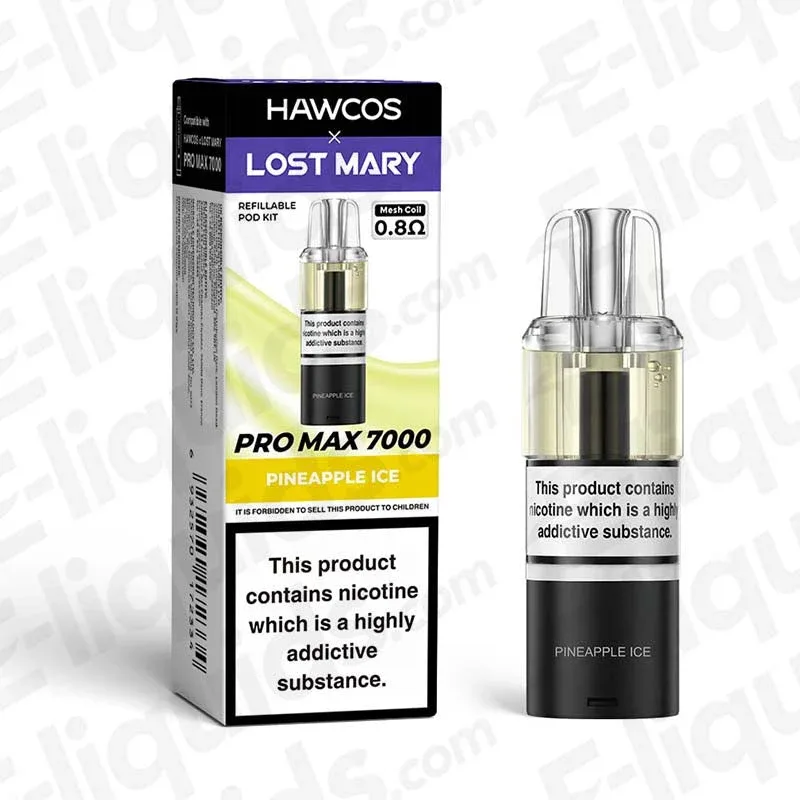 HAWCOS x Lost Mary Pro Max 7000 Pineapple Ice Prefilled Pod