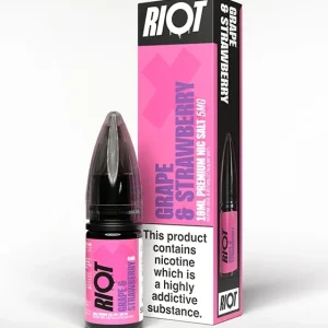 Grape & Strawberry Nic Salt E-Liquid - Riot X