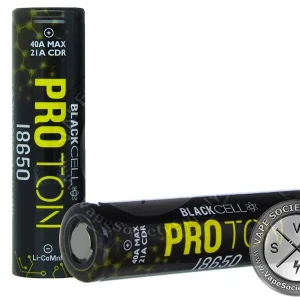 Blackcell Proton 18650 Battery 3000mAh 40A 3.7V (Pack of 2)