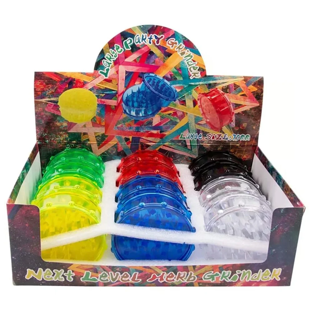 Non branded (DISPLY 12pc)(Grinder)(Plastic) GR45 – Large Size: 75mm
