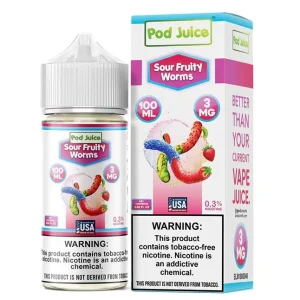 Sour Fruity Worms by Pod Juice TFN Series 100mL