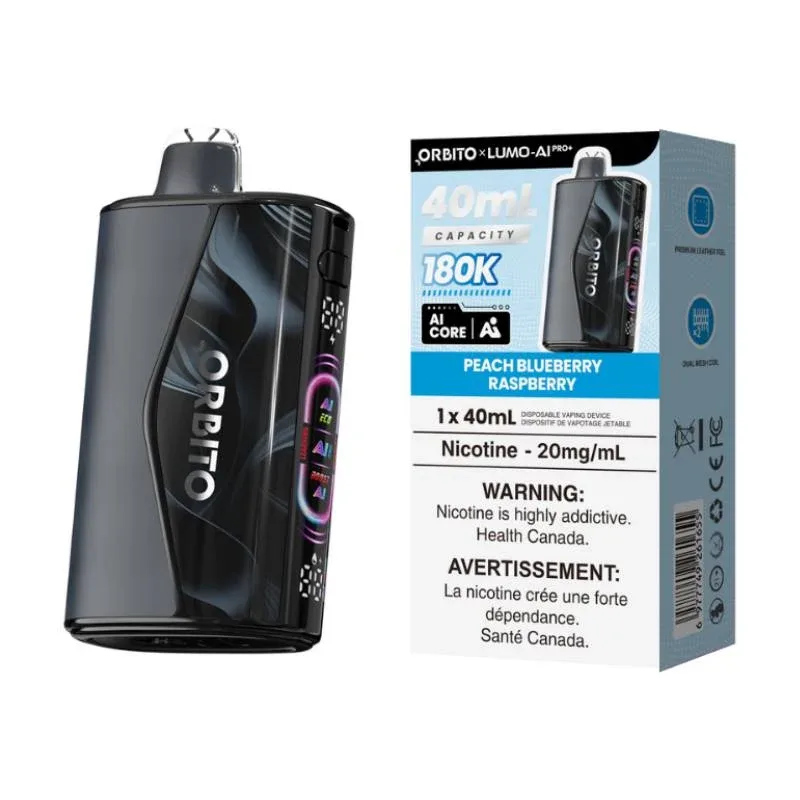 Orbito 180K Disposable Vape - Peach Blueberry Raspberry