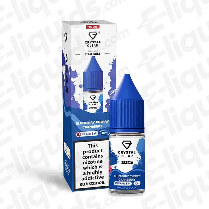 Crystal Clear Blueberry Cherry Cranberry Nic Salt