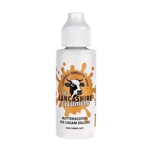 Butterscotch Ice Cream 100ml Shortfill E-Liquid by The Lancashire Creamery