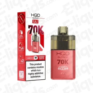 HQD Glow Air 70K Cherry Ice-Strawberry Raspberry Cherry Ice Prefilled Pod Kit