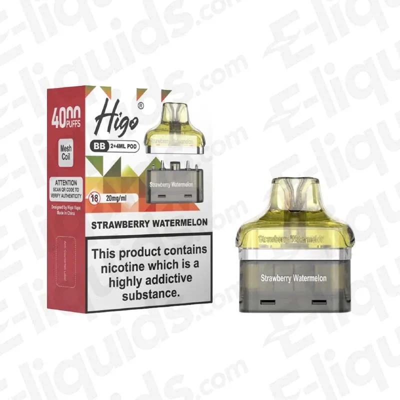 Higo BB 4000 Strawberry Watermelon Prefilled Pod