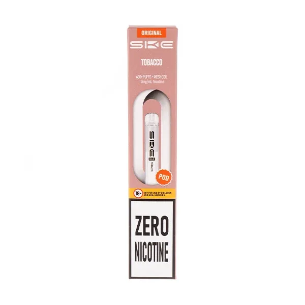 Tobacco Crystal Bar 600 Zero Nicotine Prefilled Pods by SKE