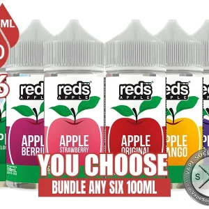 Reds Apple E-Juice By 7 Daze Bundle 6x100ml (600ml)
