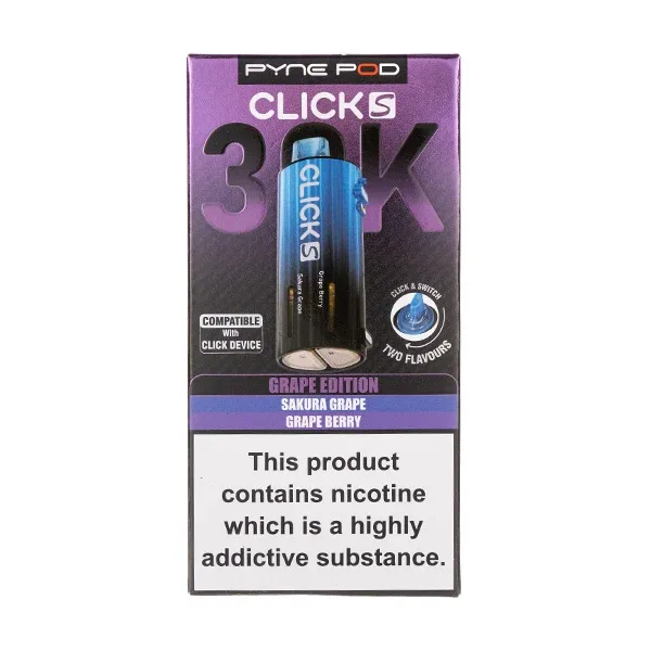 Grape Edition Click S 30K Prefilled Pods by Pyne Pod