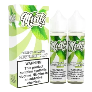 MINTS Cucumber Mint Eliquid by Mints Vape Co. (Freebase) – 120mL (2x60mL Bottles)