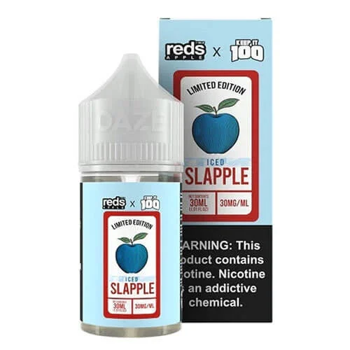 Reds x Keep It 100 Salt E-Liquid - Iced Slapple - 30ml | Only $11.99