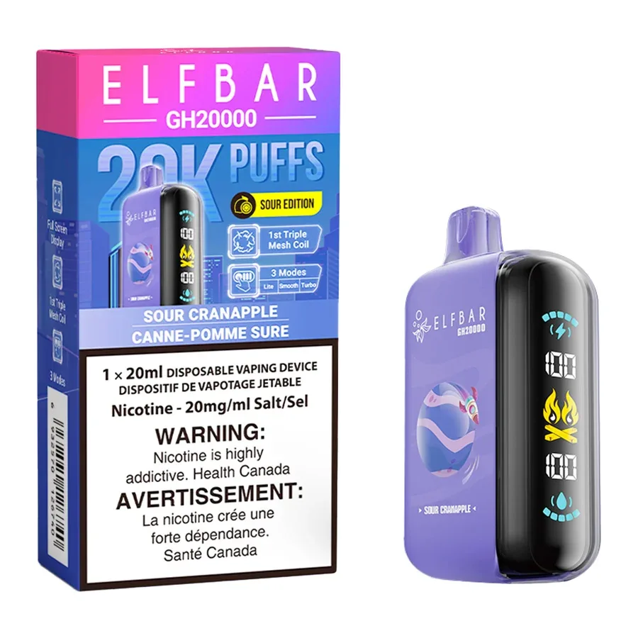 Elf Bar GH20K Disposable Vape Device - Sour Cranapple 20ml