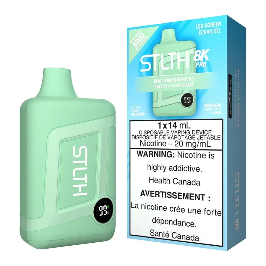 STLTH 8K Pro Disposable Vape Device - Kiwi Dragon Berry Ice