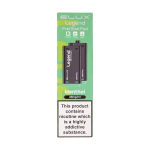 Menthol Legend 1500 Prefilled Pods by Elux