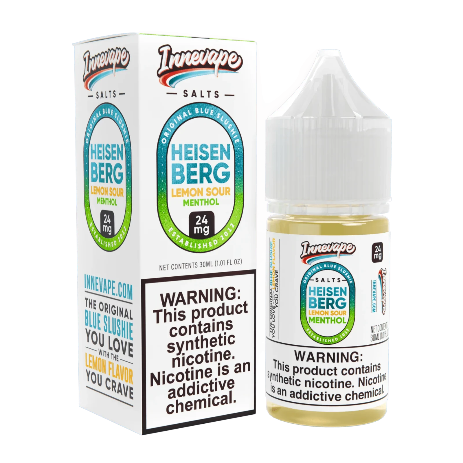 Heisenberg Lemon Sour Menthol SALT - Innevape E-Liquids - 30mL