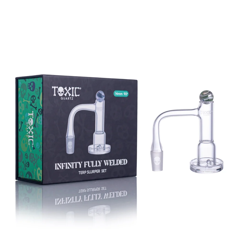 MKGlass TXQB16 Toxic 14MM 90° Infinity Fully Welded Terp Slurper Set