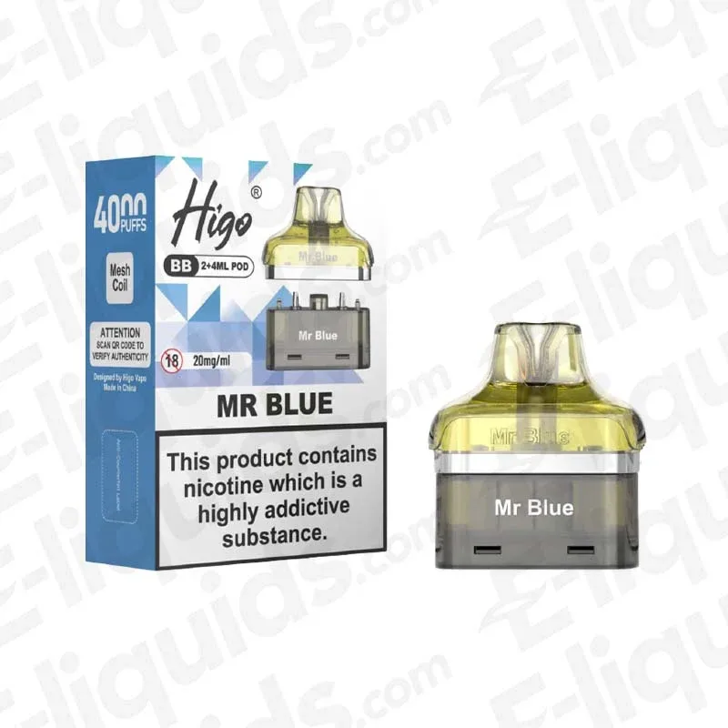 Higo BB 4000 Mr Blue Prefilled Pod