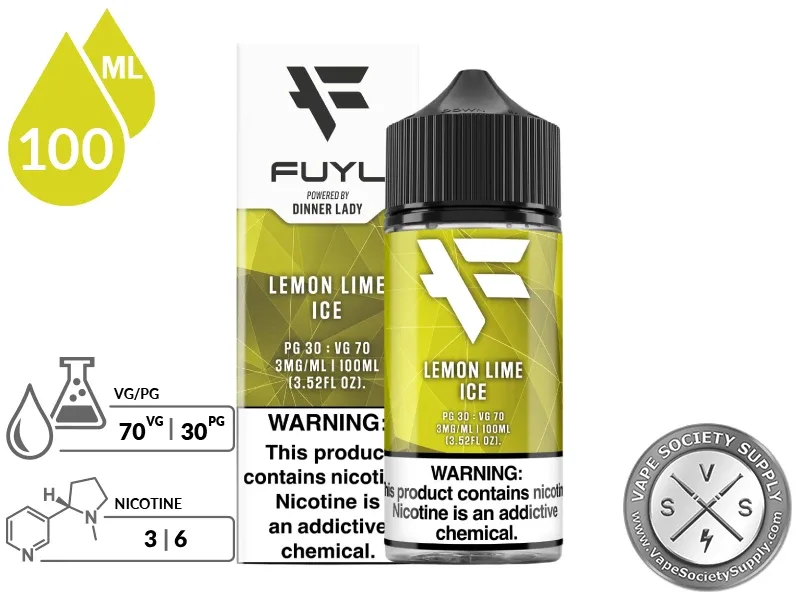 Lemon Lime Ice FUYL By Dinner Lady 100ml - Image 2