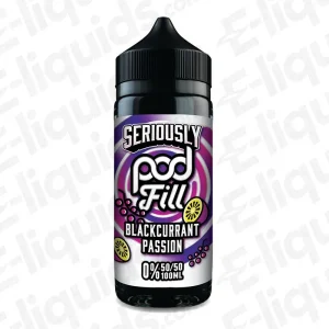 Doozy Vape Co Blackcurrant Passion Seriously Podfill 100ml Shortfill Vape Juice