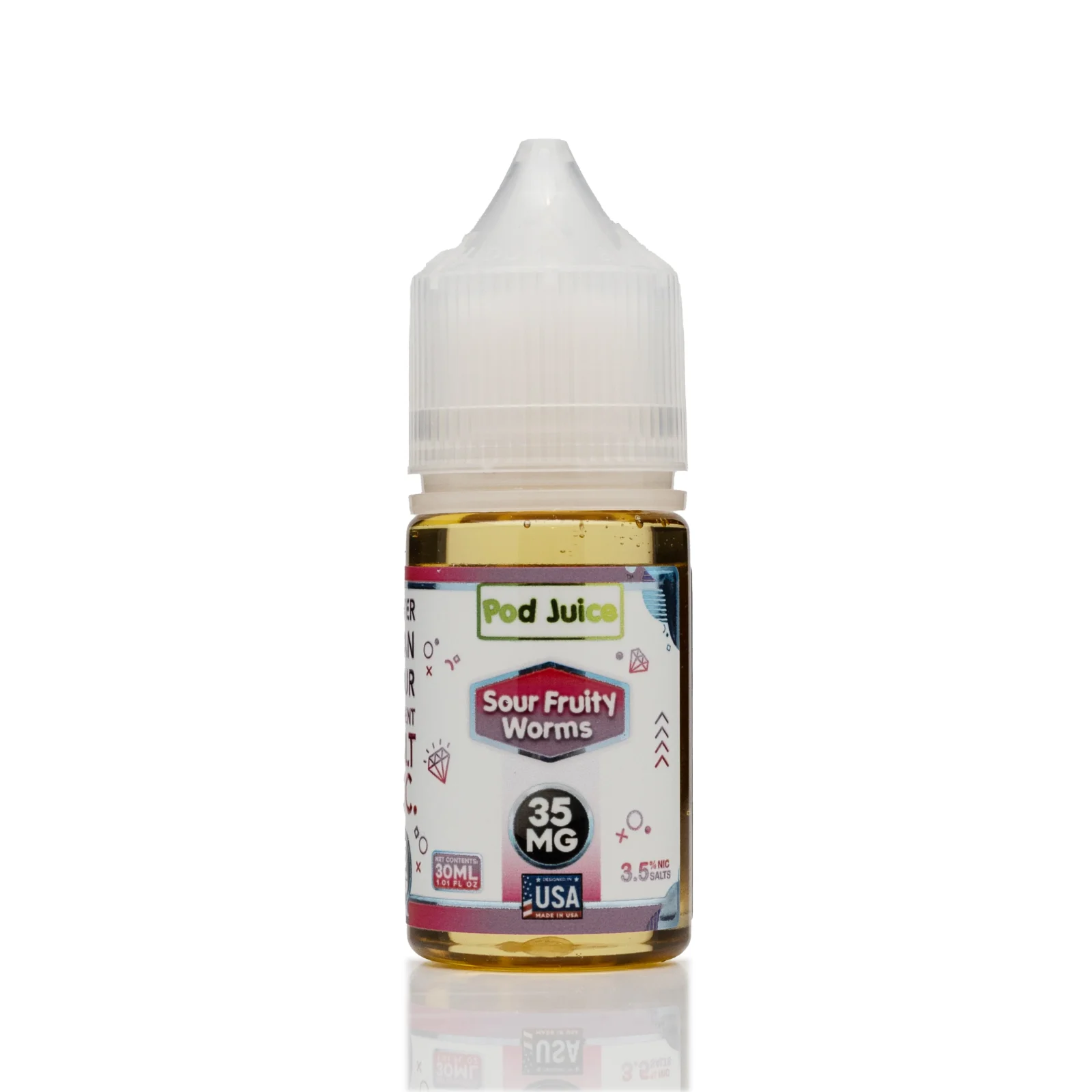 Pod Juice Salt - Sour Fruity Worms - 30ml