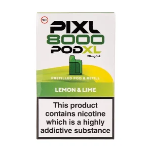 Lemon & Lime Pixl 8000 Prefilled Pod + Refill Pack