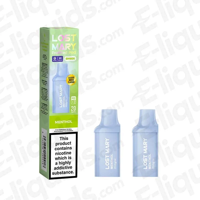 Lost Mary BM600 Menthol Prefilled Pods 2 Pack