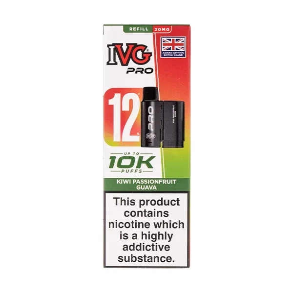 Kiwi Passionfruit Guava Pro 12 Prefilled Pod + Refill by IVG