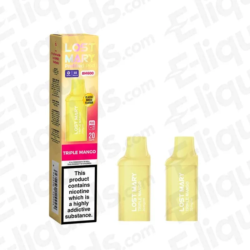 Lost Mary BM600 Triple Mango Prefilled Pods 2 Pack