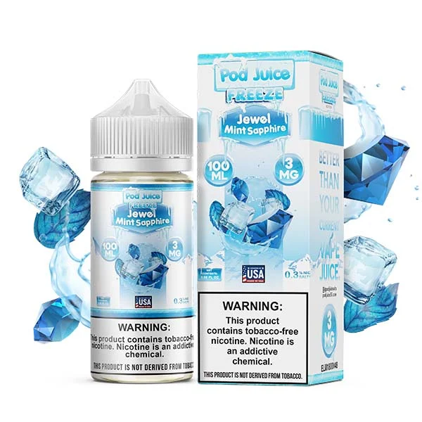 Jewel Mint Sapphire Freeze by Pod Juice TFN Series 100mL